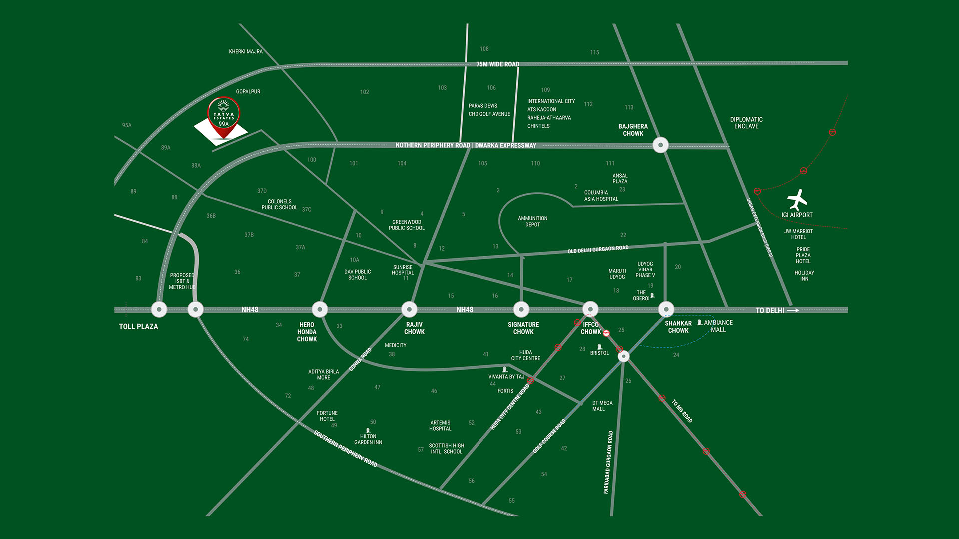 Adani Tatva Estates Location Map