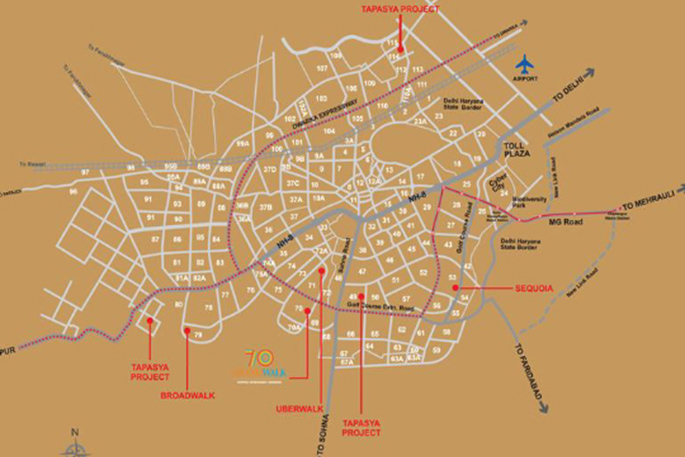 Tapasya 70 Grandwalk Location Map