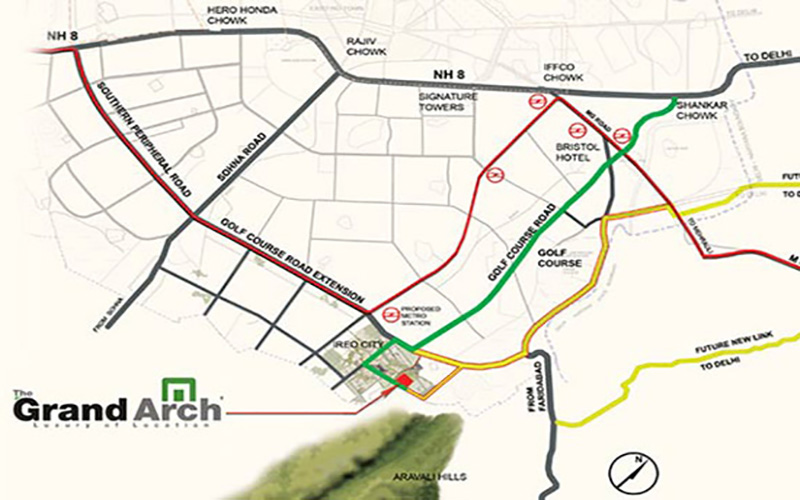 IREO Grand Arch Location Map