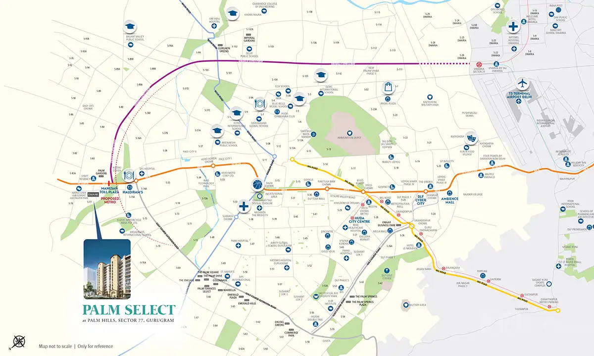 Emaar Palm Select Location Map