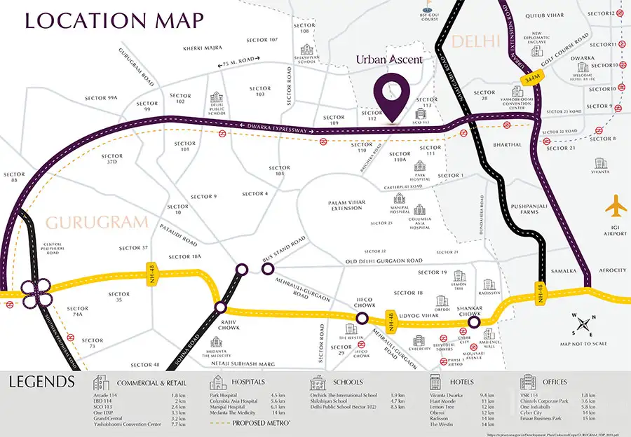 Emaar Urban Ascent Location Map