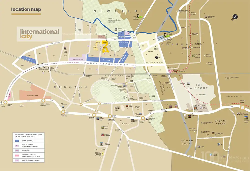 Sobha International City Location Map