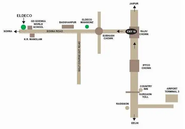 Eldeco Mansionz Location Map