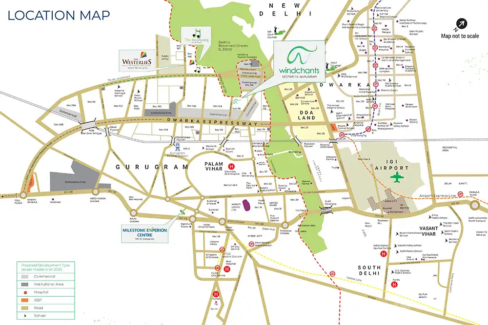 Experion Windchants Nova Location Map