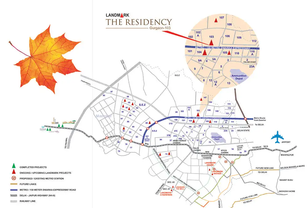 Landmark Residency Location Map