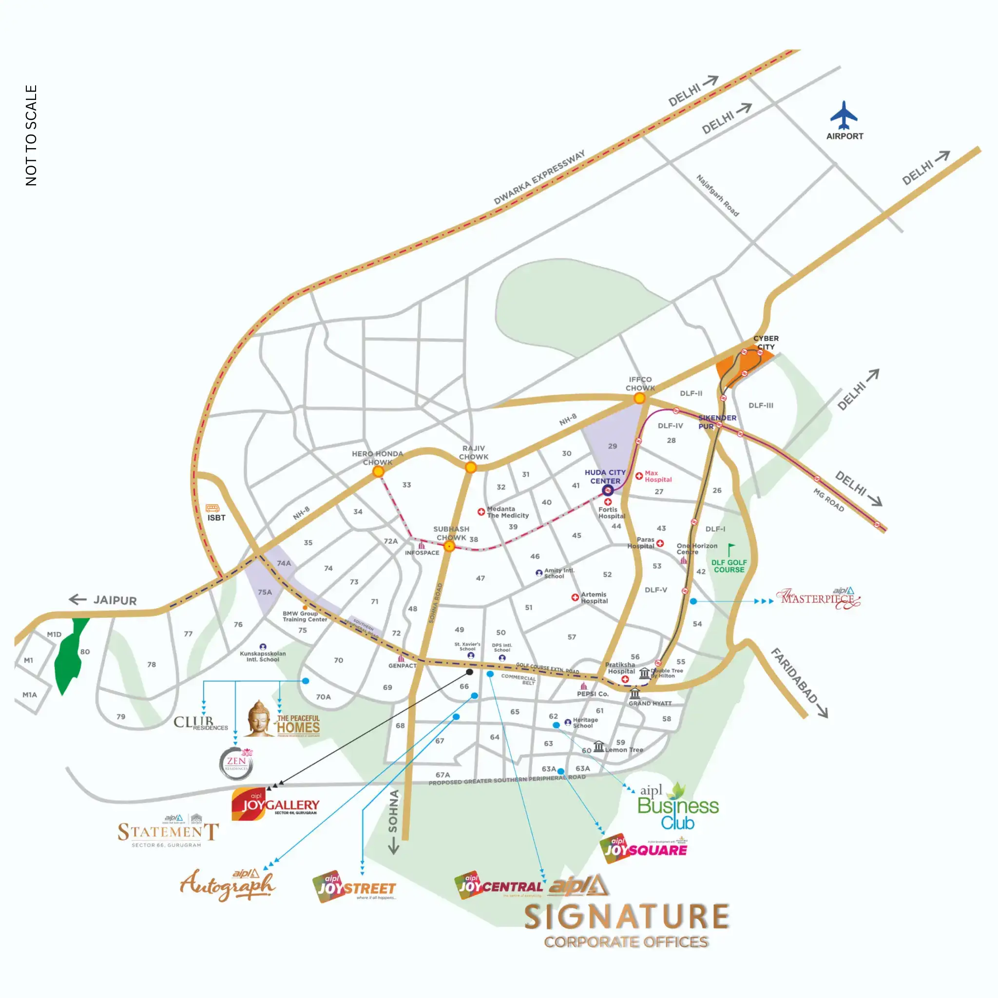 AIPL Joy Central Location Map
