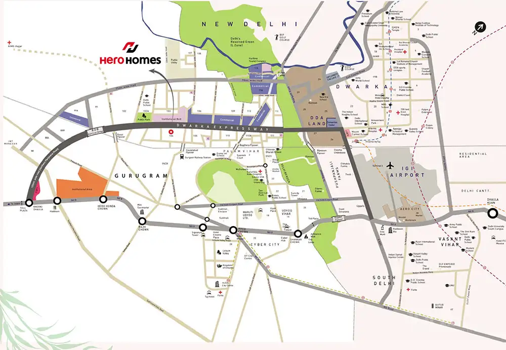 Hero Homes Palatial Location Map