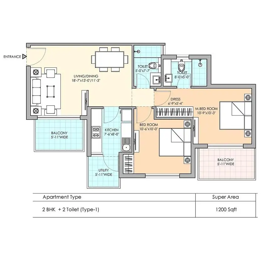 M3M Sierra - 2 BHK