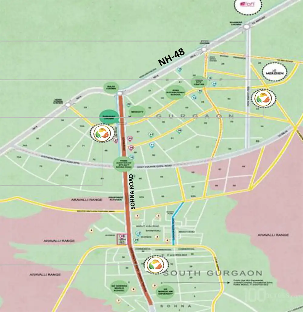 Central Park Flamingo Floors Location Map