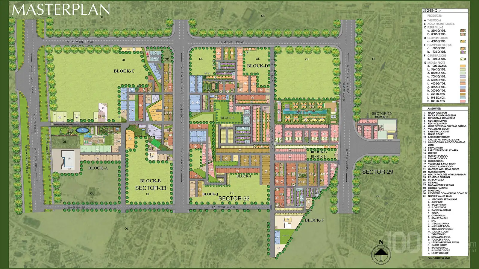 Master Plan Central Park Fleur Villas