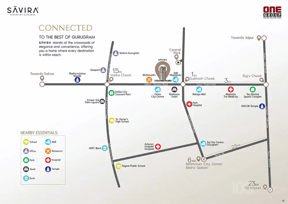 One Group The Saavira Location Map