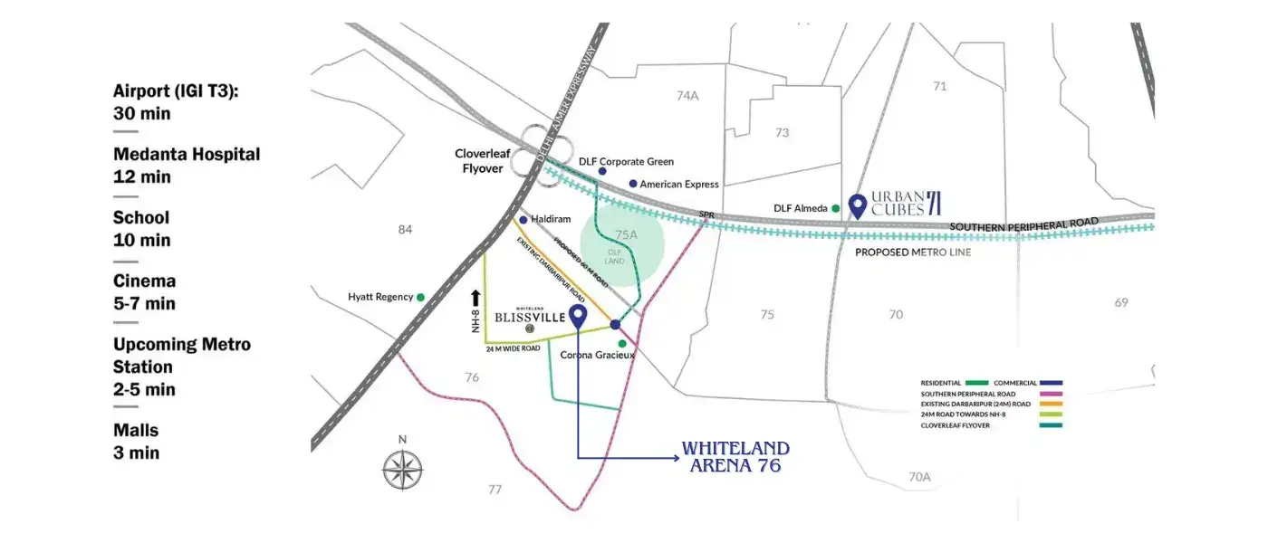 Whiteland Arena 76 Location Map