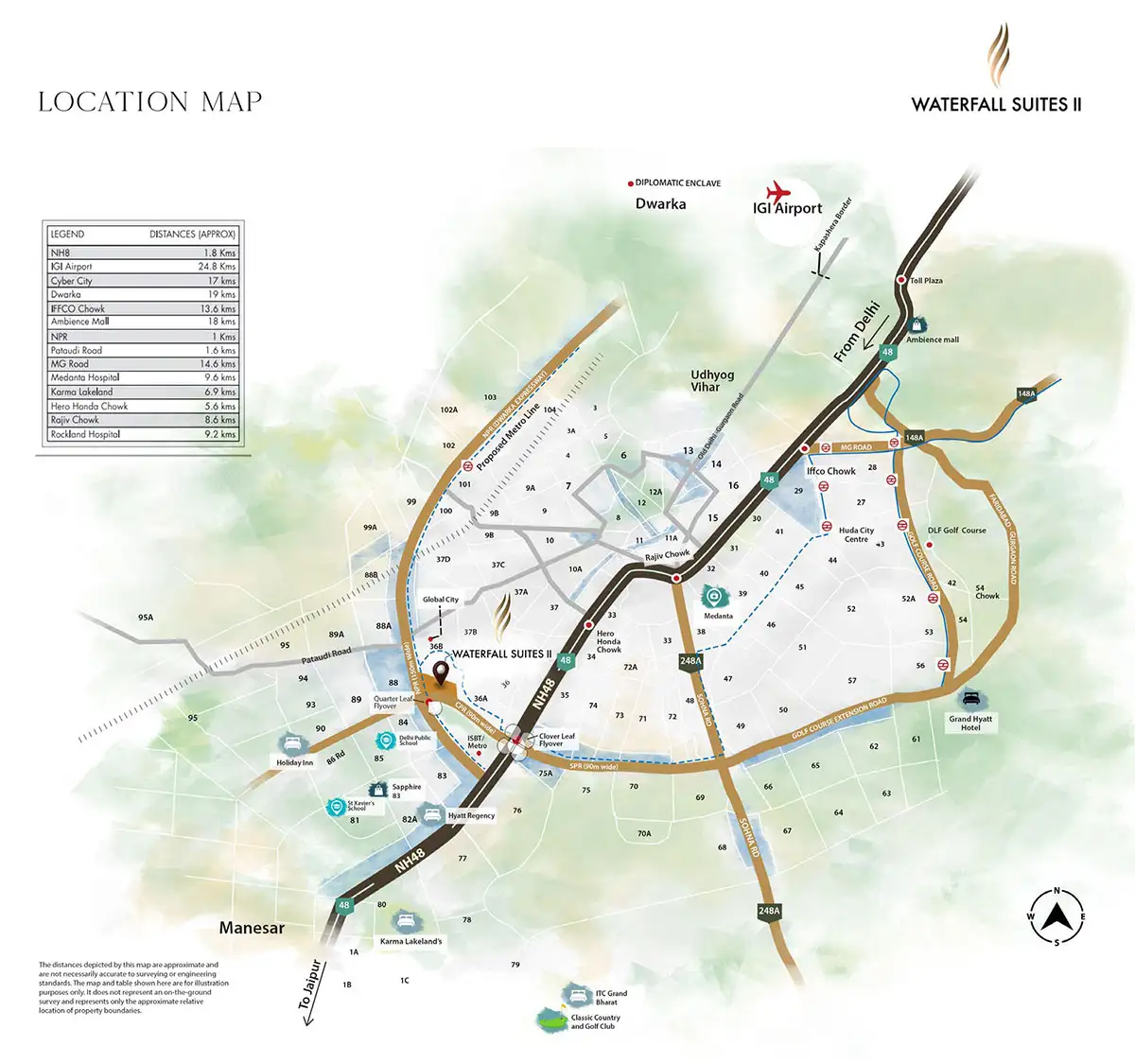 Krisumi Waterfall Suites 2 Location Map