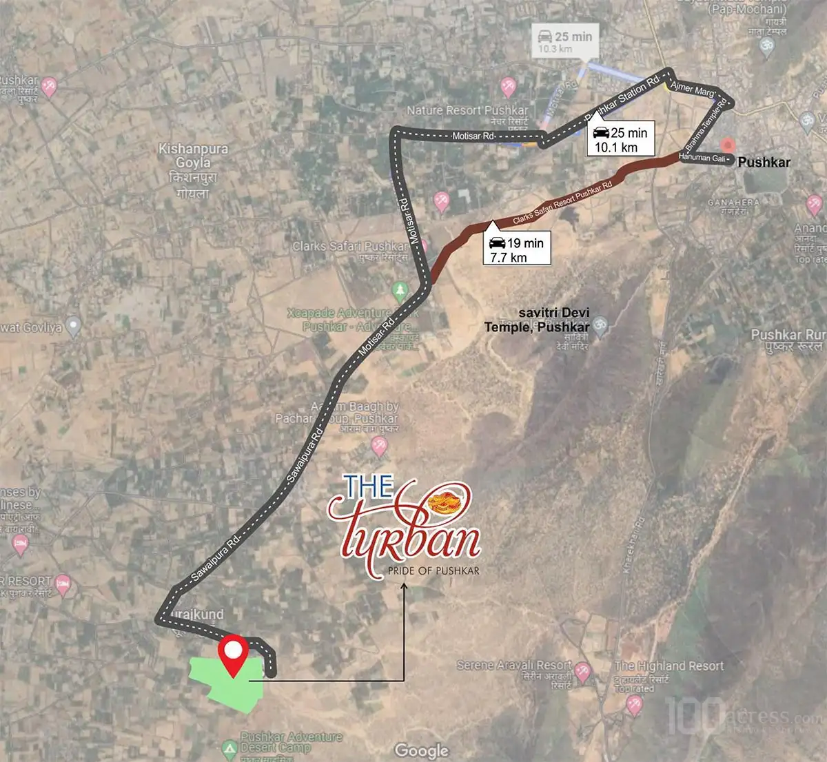 The Turban Resort Location Map