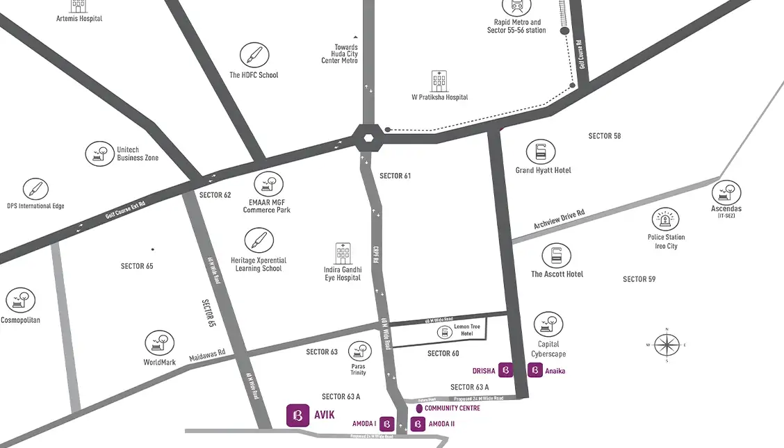 Birla Navya Avik Location Map
