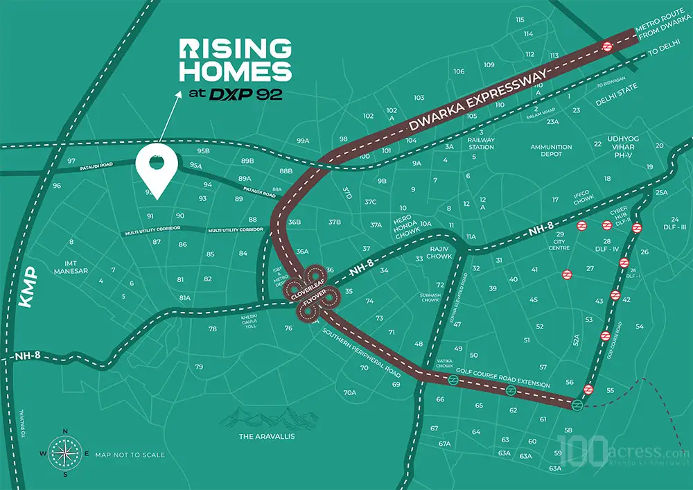 Dhoot Altura at DXP 92 Location Map