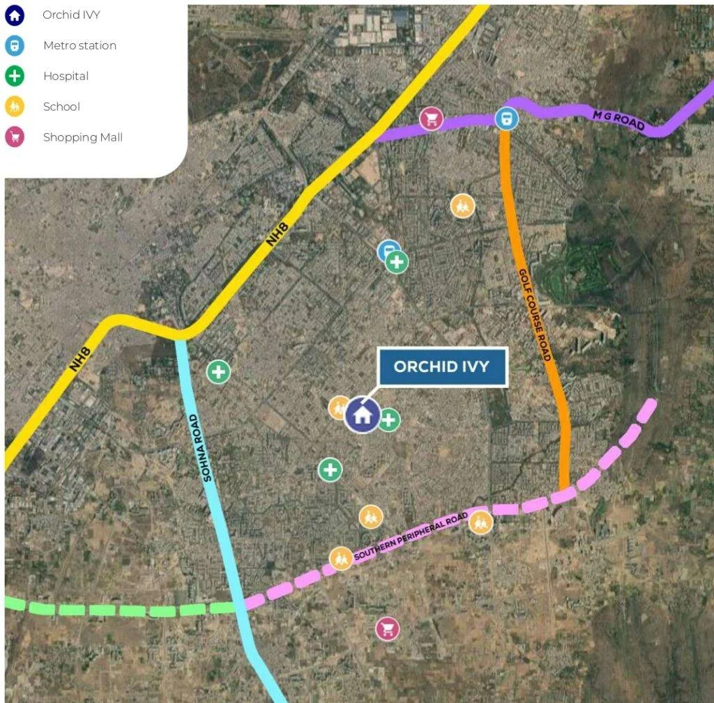 Orchid IVY Floors Location Map