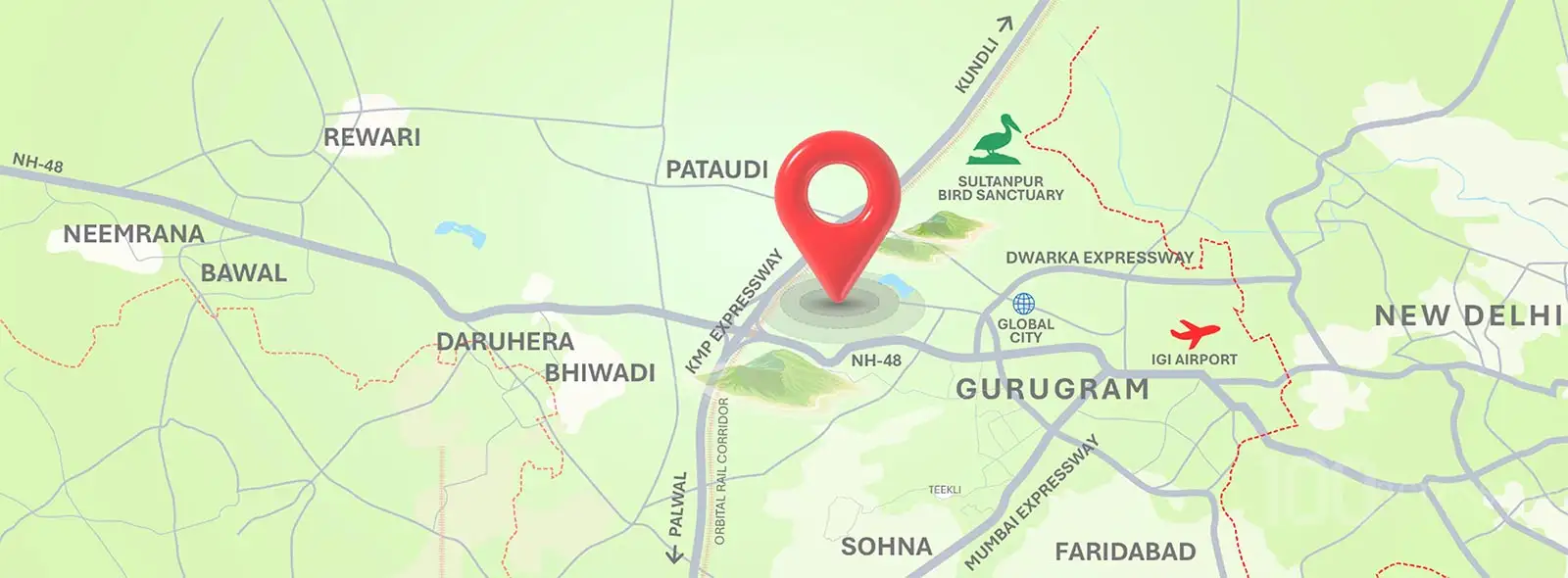 M3M Forestia West at GIC Location Map