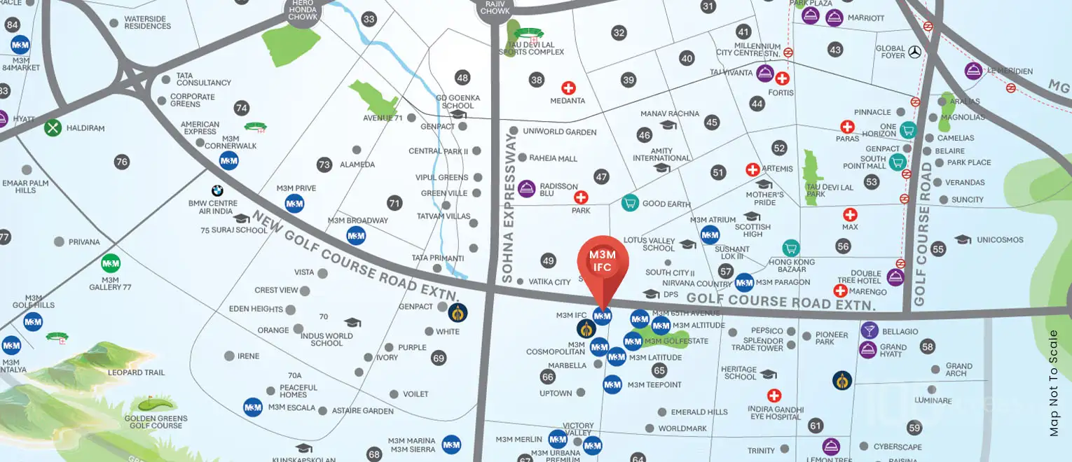 M3M IFC Location Map