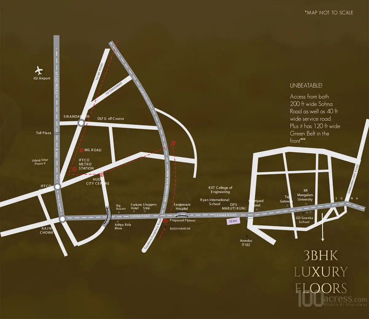 Trehan Valley Luxury Floors Location Map