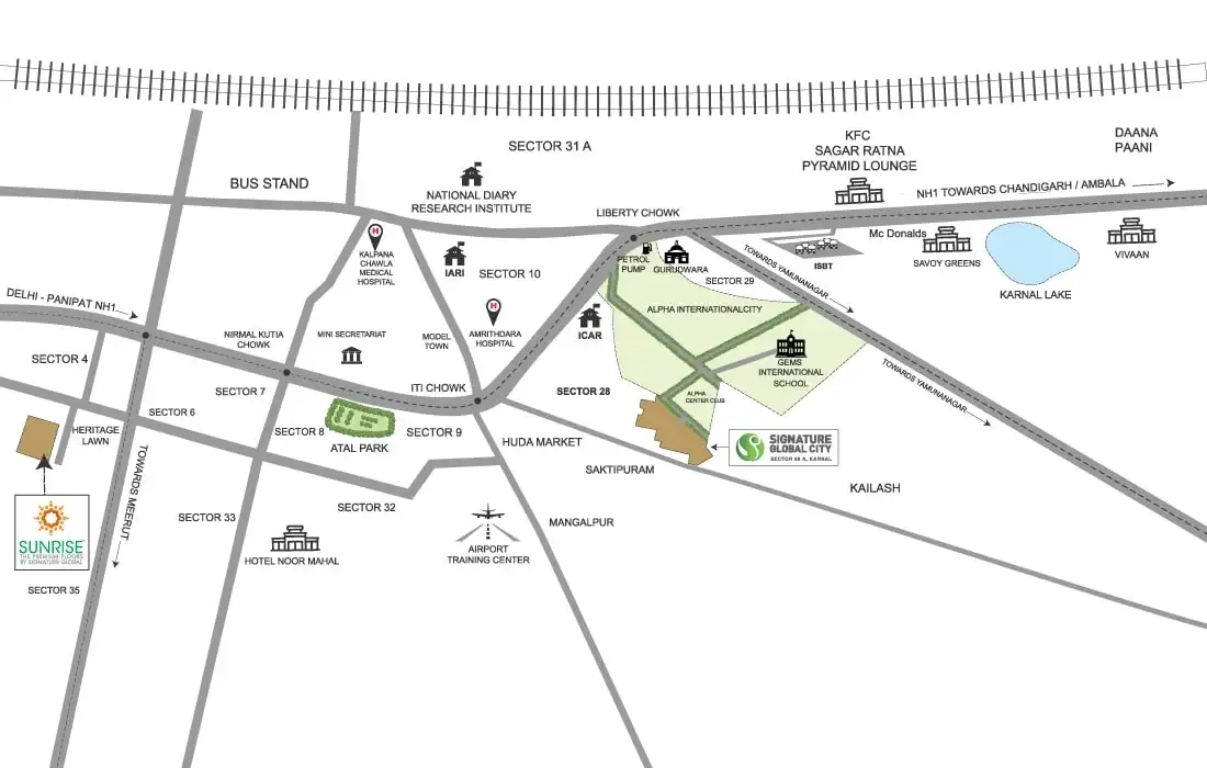 Signature Sunrise Premium Floors Location Map
