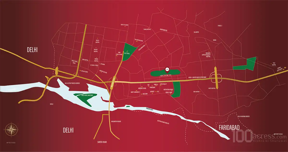 M3M Jacob Jewel Crest Avenue Location Map