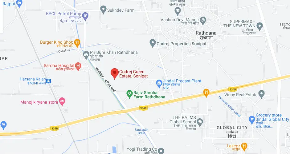 Greenlands Global Plots Location Map
