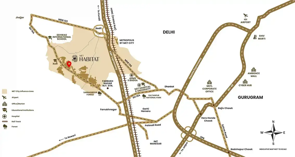 Reliance Met Habitat Location Map