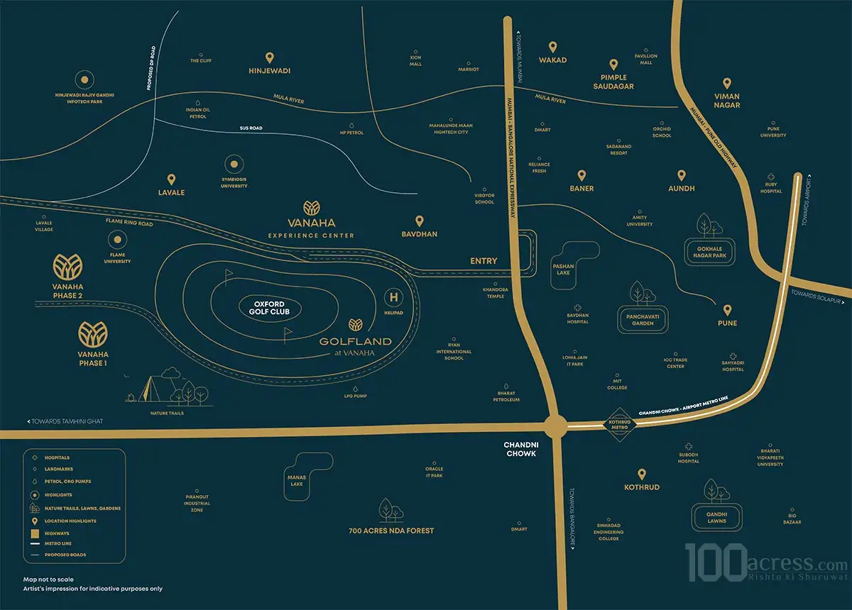 Golfland at Vanaha Location Map