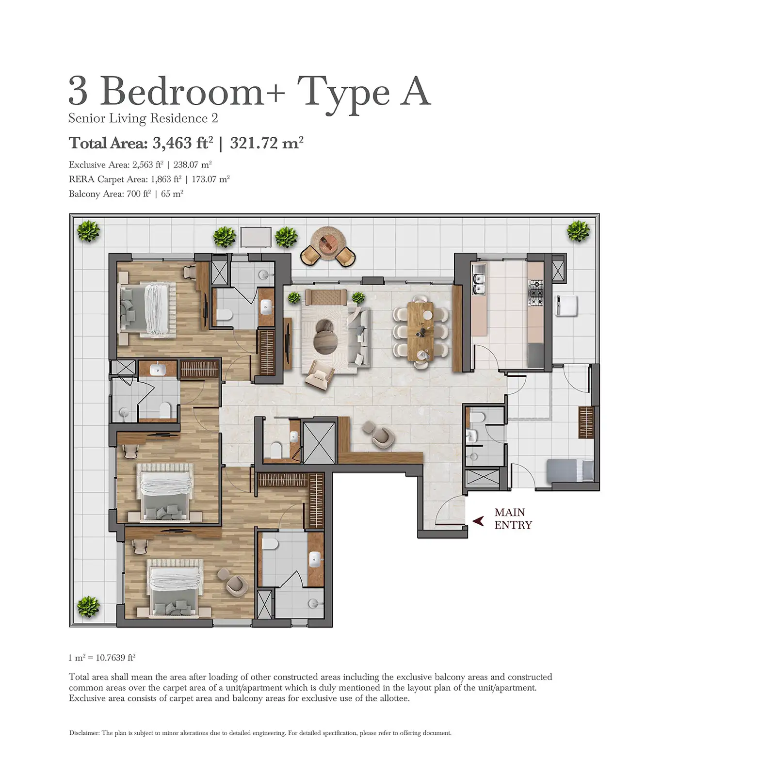 Antara Senior Living at Estate 361 - 3 BHK - Type A