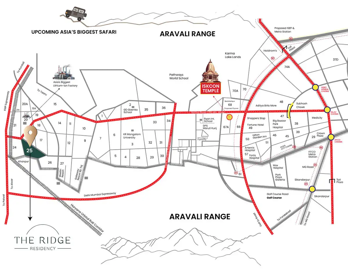 Rajgriham Ridge Residency Location Map