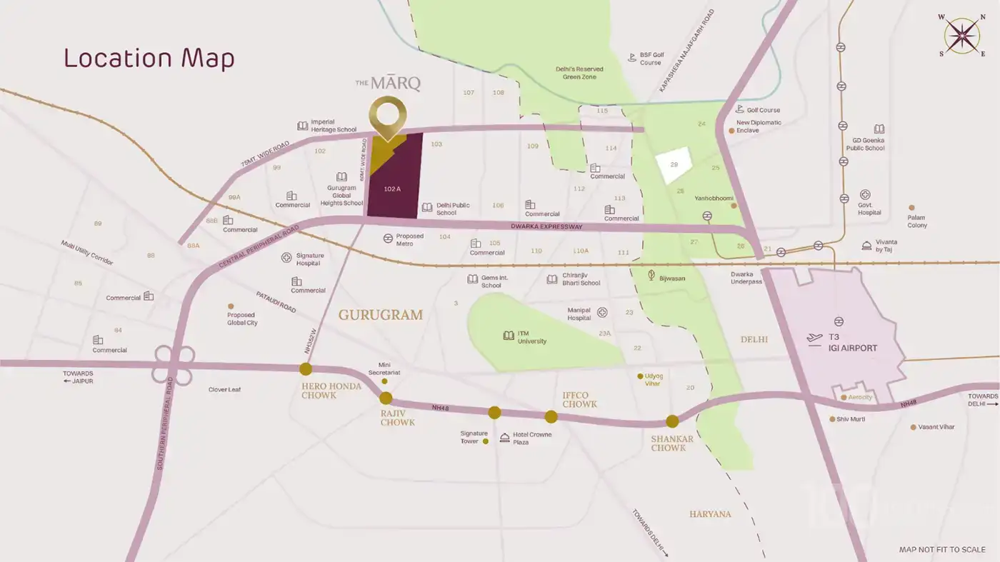 Adani the Marq Location Map