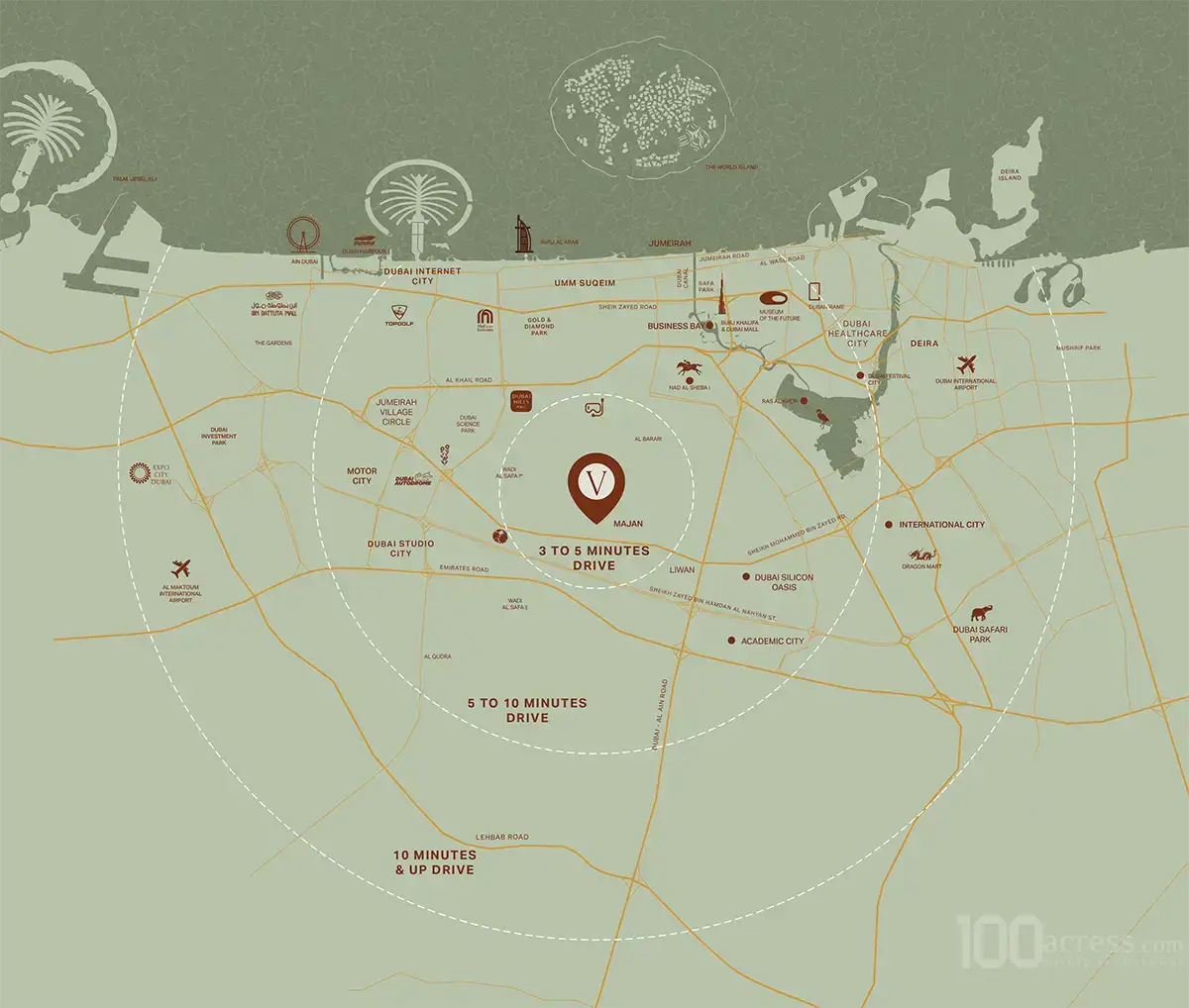 Binghatti Vintage Location Map
