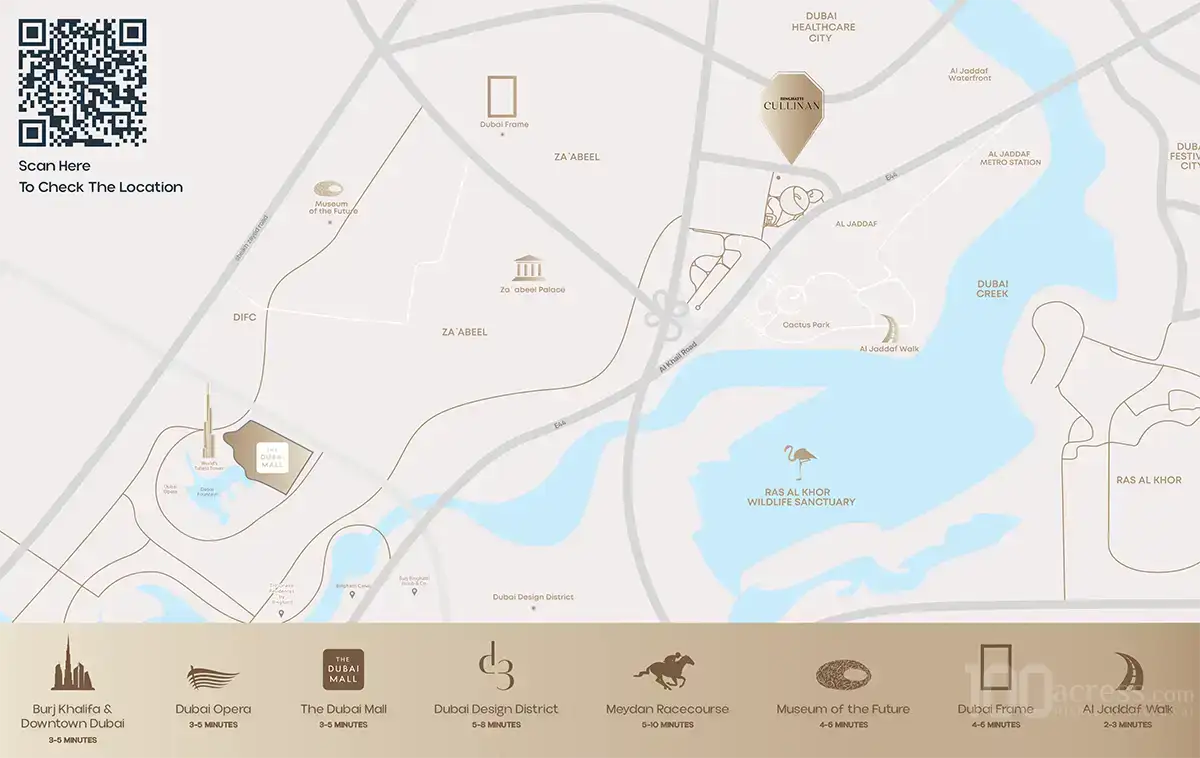 Binghatti Cullinan Location Map