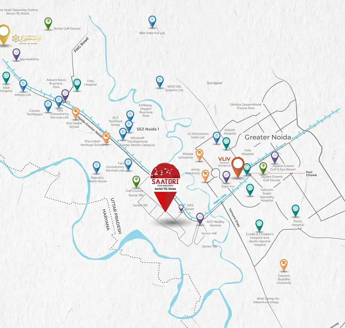 Experion Saatori Location Map