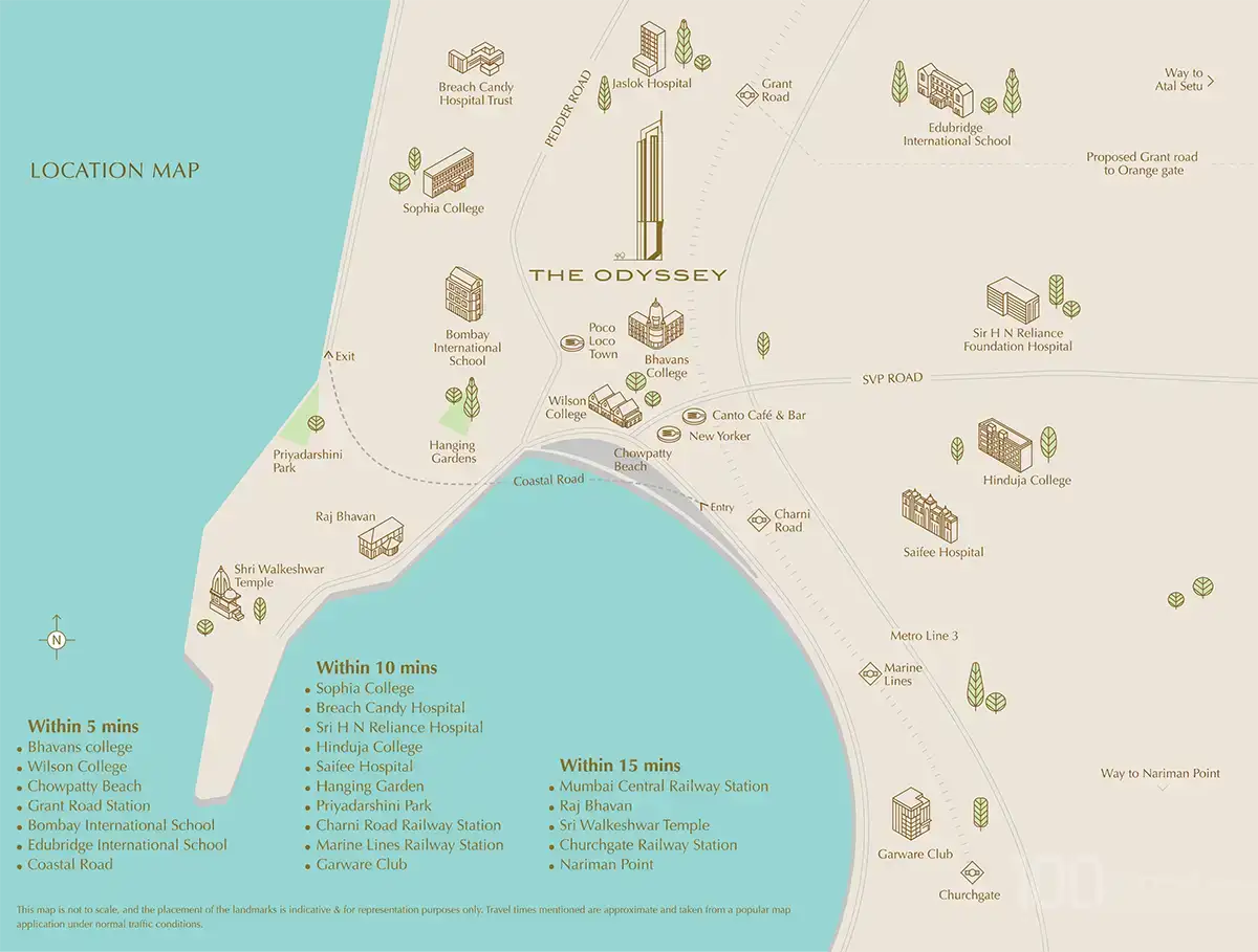 Shapoorji Pallonji The Odyssey Location Map