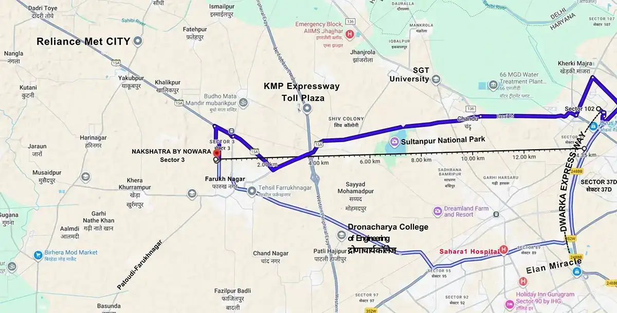 Nakshatra by Nowara Location Map