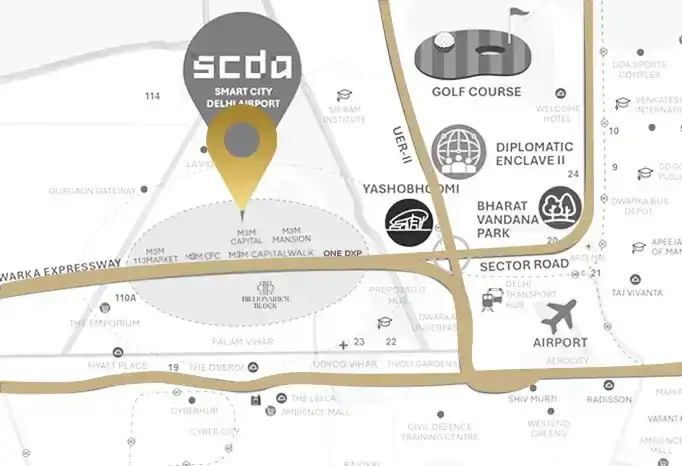 M3M Aston Martin Location Map
