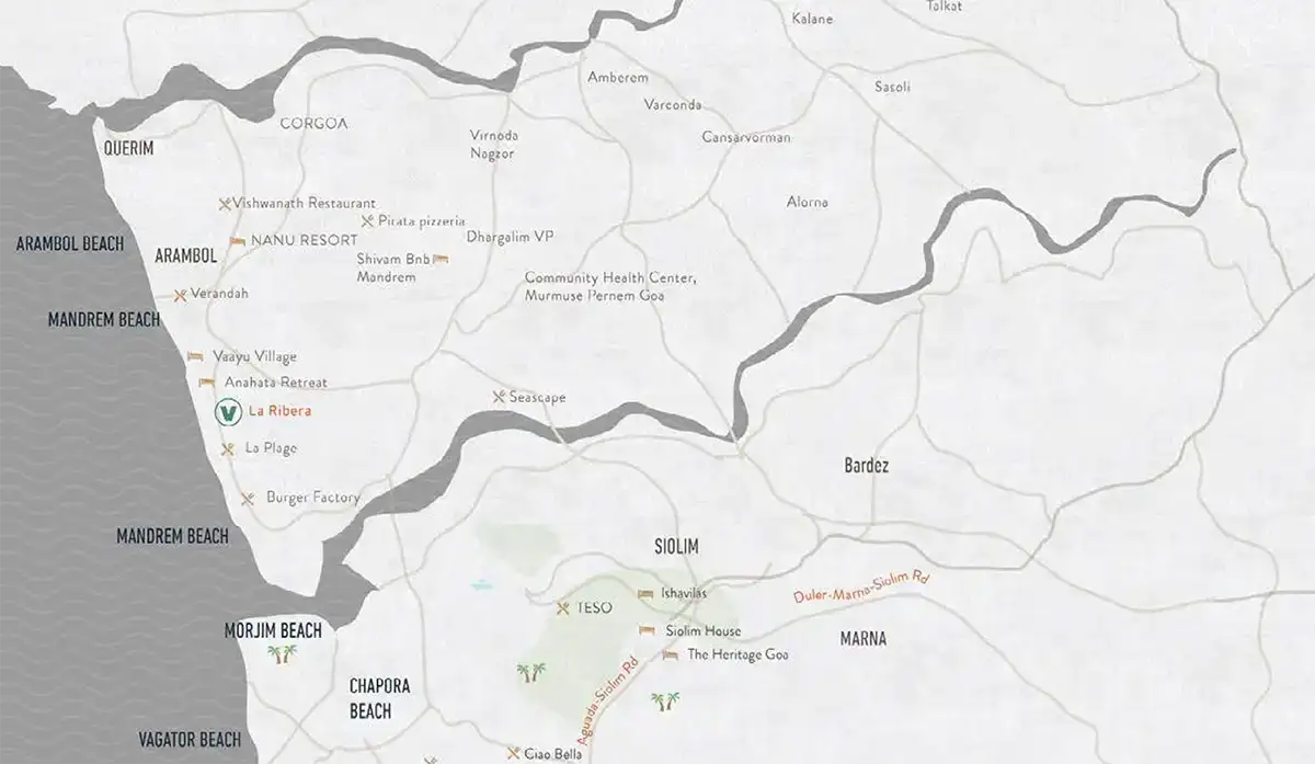 Vianaar La Ribera Location Map
