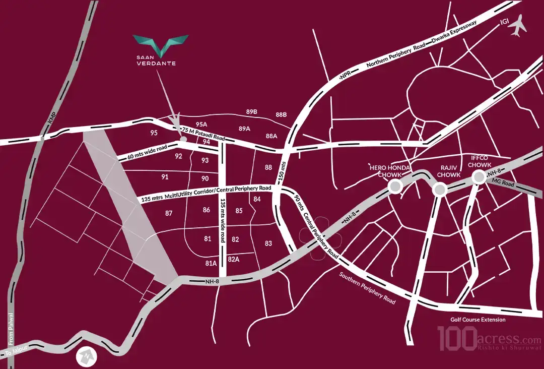 Saan Verdante Location Map