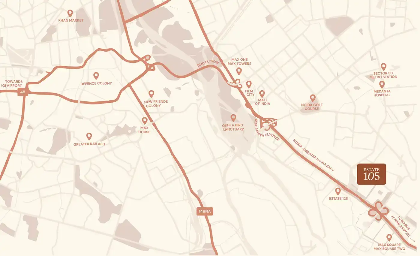 Max Estate 105 Location Map