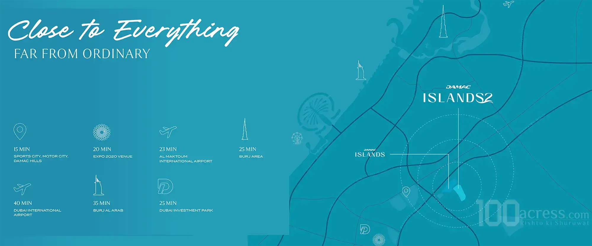 DAMAC Islands 2 Location Map