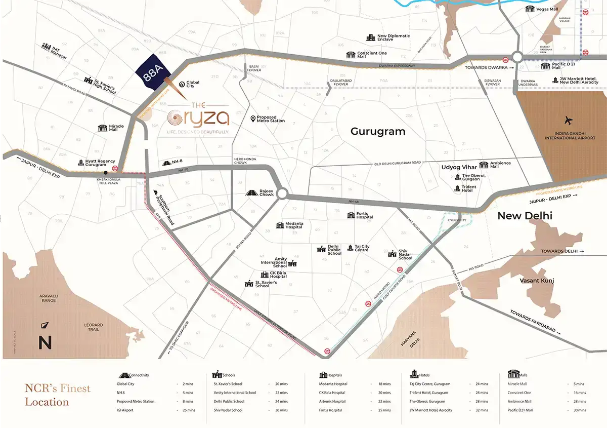 Origen Realty Oryza Location Map