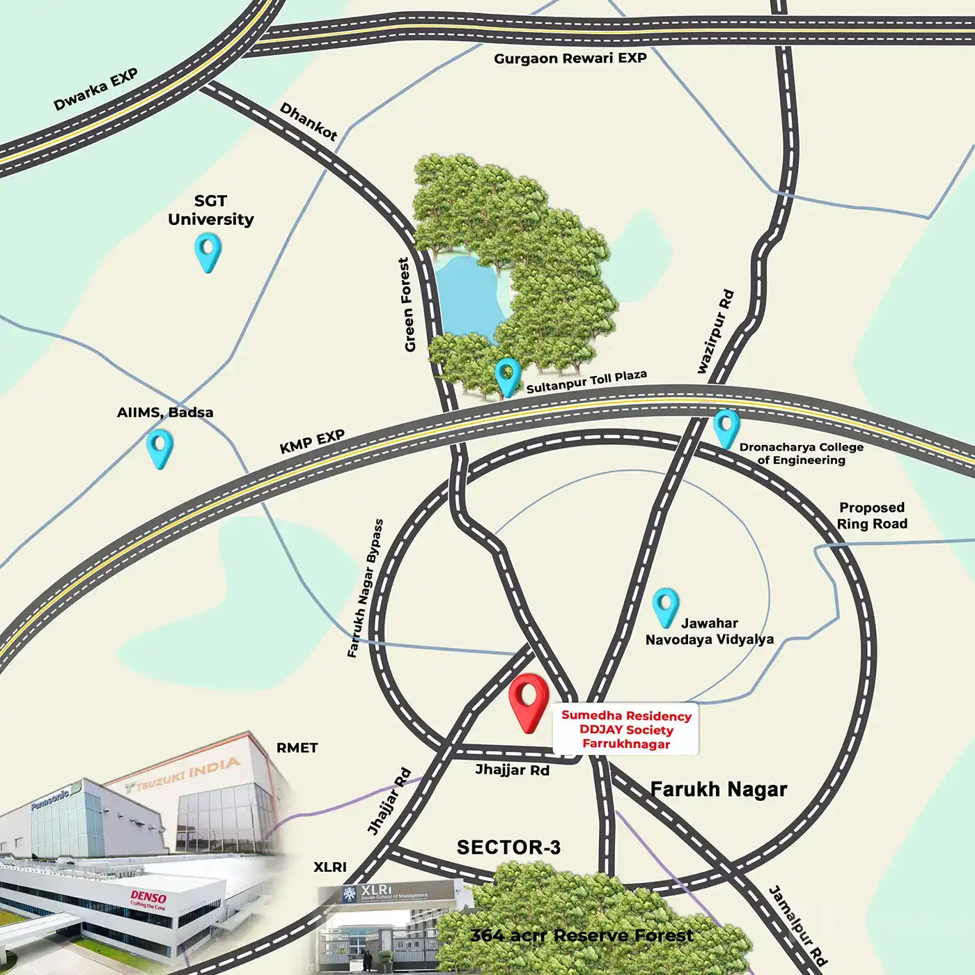 Corre Sumedha Residency Location Map